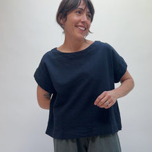 Load image into Gallery viewer, Cut Loose | Boxy Tee in Lights Out Crosshatch
