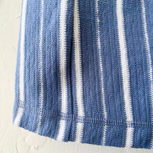 Load image into Gallery viewer, Weekend Terry Striped Zip Pullover in Rain
