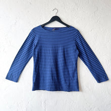 Load image into Gallery viewer, Cut Loose | 3/4 Sleeve Boatneck Top in Admiralty &amp; Navy Stripe
