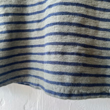 Load image into Gallery viewer, Cut Loose | 3/4 Sleeve A-Line Boatneck Top in Clay &amp; Navy Stripe
