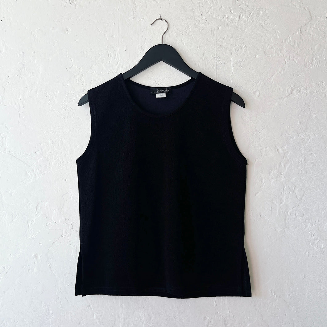 Moonlight | Crepe Tank in Black