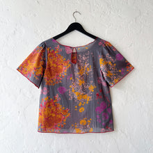 Load image into Gallery viewer, Little Journeys | Twilly Blouse in Charcoal Big Roses
