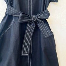 Load image into Gallery viewer, Habitat | Linen Bethany Dress in Black
