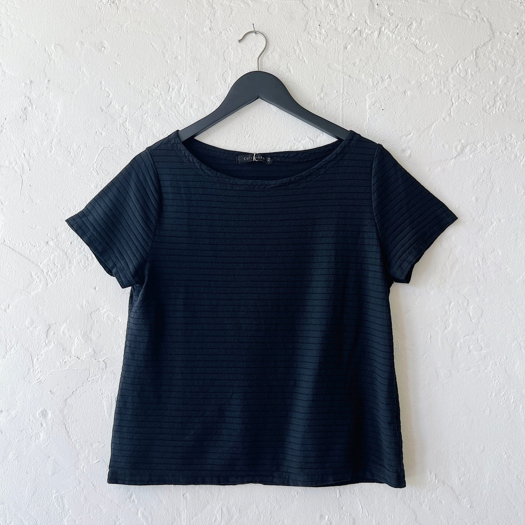 Cut Loose | Short Sleeve Tee In Black Stripes