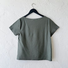Load image into Gallery viewer, Cut Loose | Short Sleeve Tee In Black &amp; Clay Stripe
