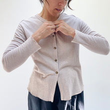 Load image into Gallery viewer, North Star Base | Snap Front Cardigan in Cloud
