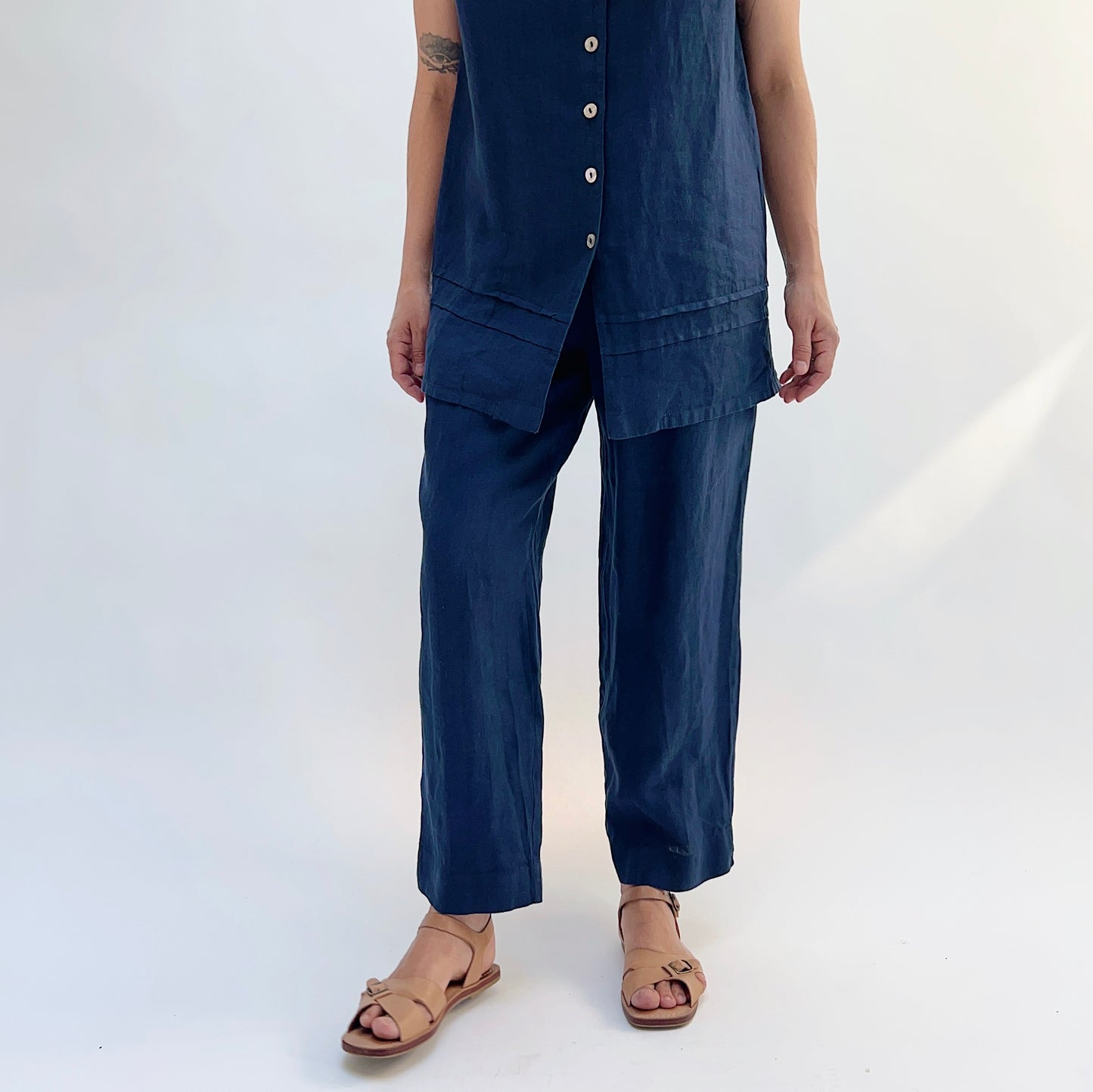 Linen Anka Pant in Starlight