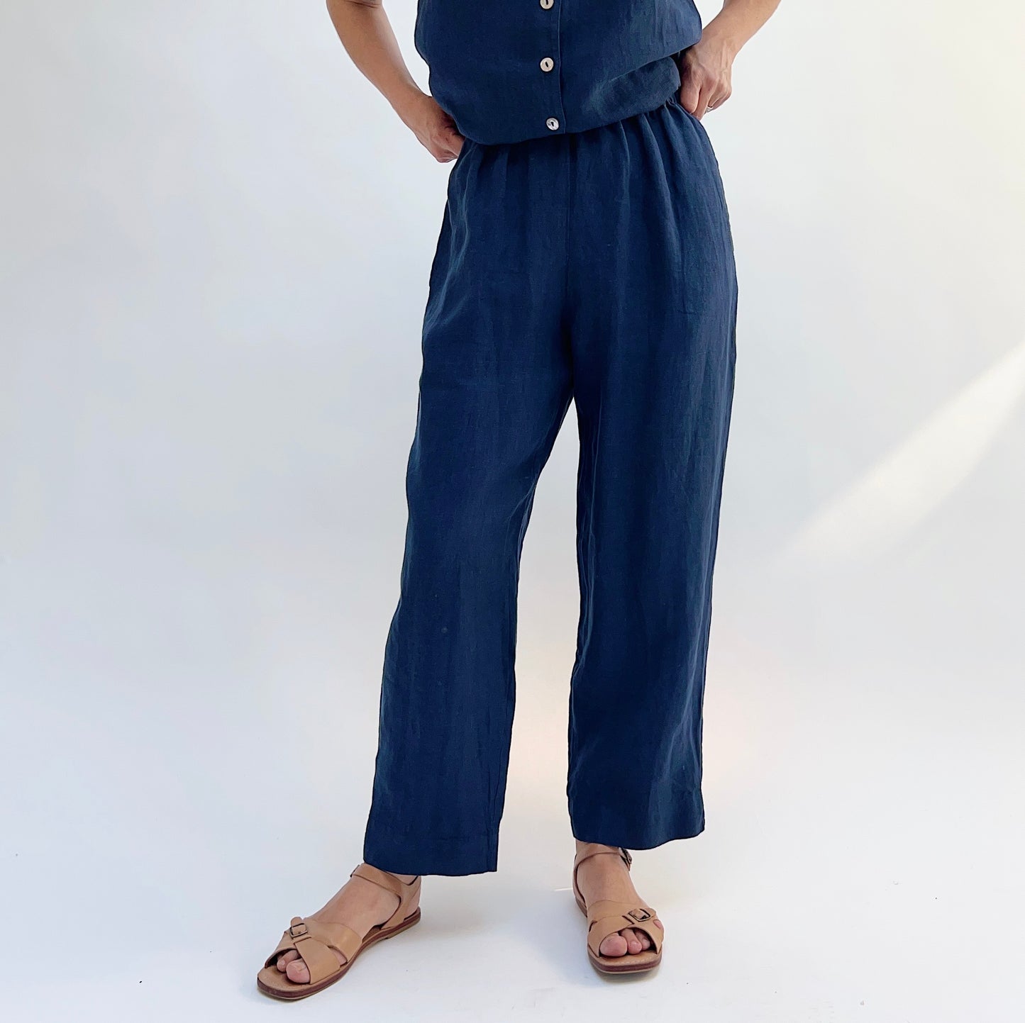 Linen Anka Pant in Starlight