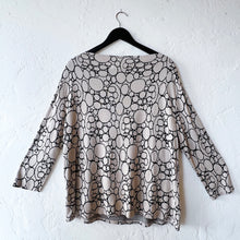 Load image into Gallery viewer, Cut Loose | Pleat Neck Top in Moonbeam Ring Jacquard
