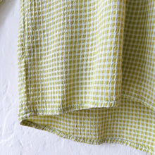 Load image into Gallery viewer, Cut Loose | Collarless Blouse in Verde Mini Check
