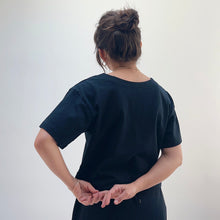 Load image into Gallery viewer, Pacific Cotton | Crop V-Neck in Black
