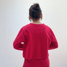 Load image into Gallery viewer, Pacific Cotton | Button Front Crop Cardigan in Kirsch
