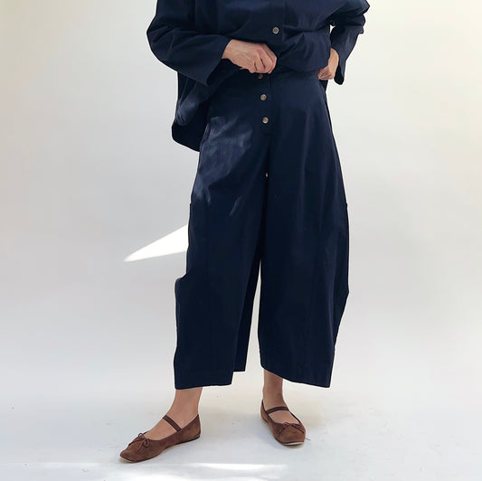 Eleven Stitch | Snap Front Pant in Indigo