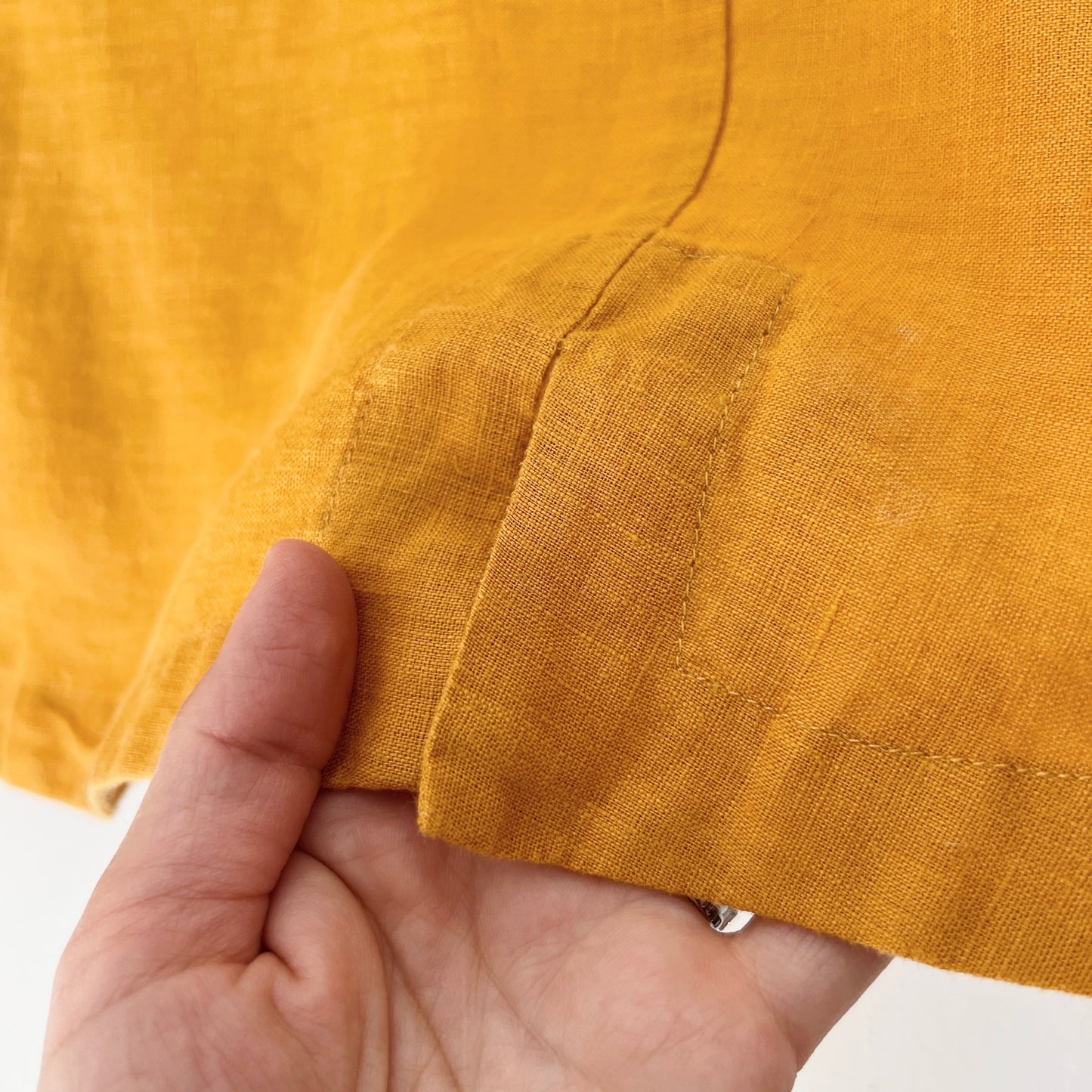 Button Back Tank in Turmeric