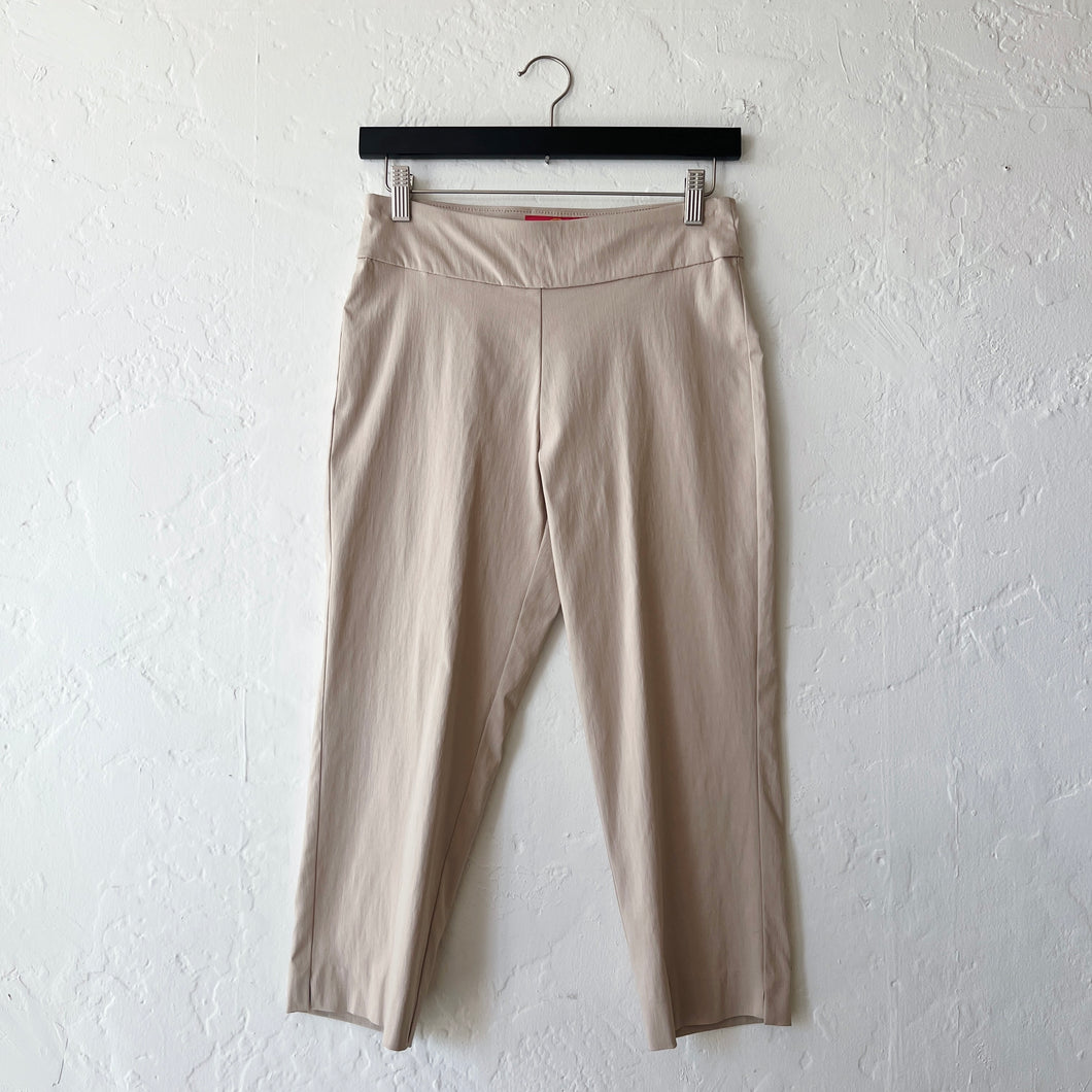 Krazy Larry | Pull On Capri Pant in Stone