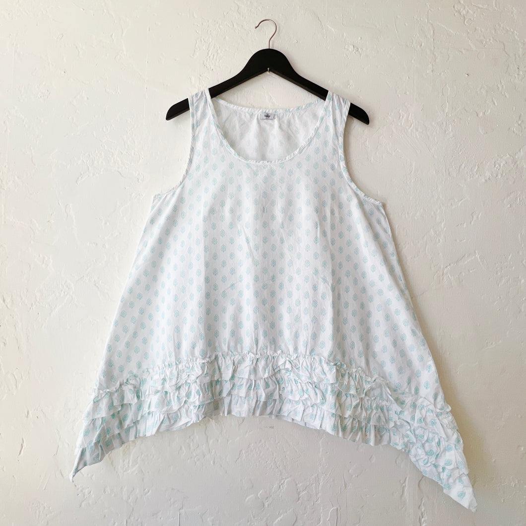 Tulip | Lily Tank in Turquoise Paisley