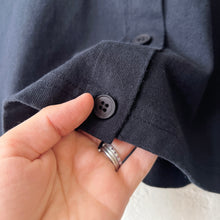 Load image into Gallery viewer, Pacific Cotton | Long Sleeve Button Front Shirt in Black
