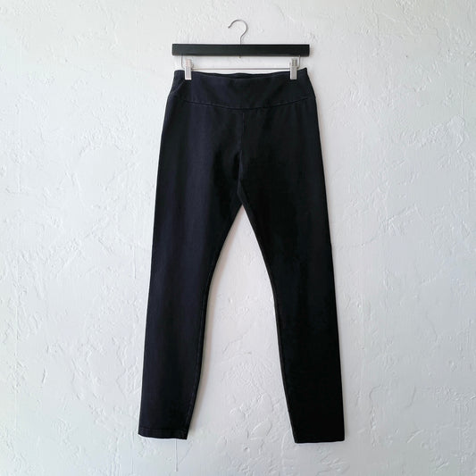 Stonewash Cotton Spun Easy Pant in Black