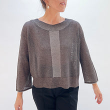 Load image into Gallery viewer, Habitat | Reversible Mesh Sweater in Chocolate
