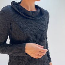 Load image into Gallery viewer, Habitat | Sunburst Knit Cowl Neck Pullover in Black
