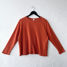 Load image into Gallery viewer, North Star Base | Crop Double Cotton Tee in Amber
