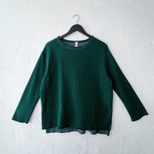 Load image into Gallery viewer, North Star Base | Long Sleeve Double Cotton Beach Tee in Hunter
