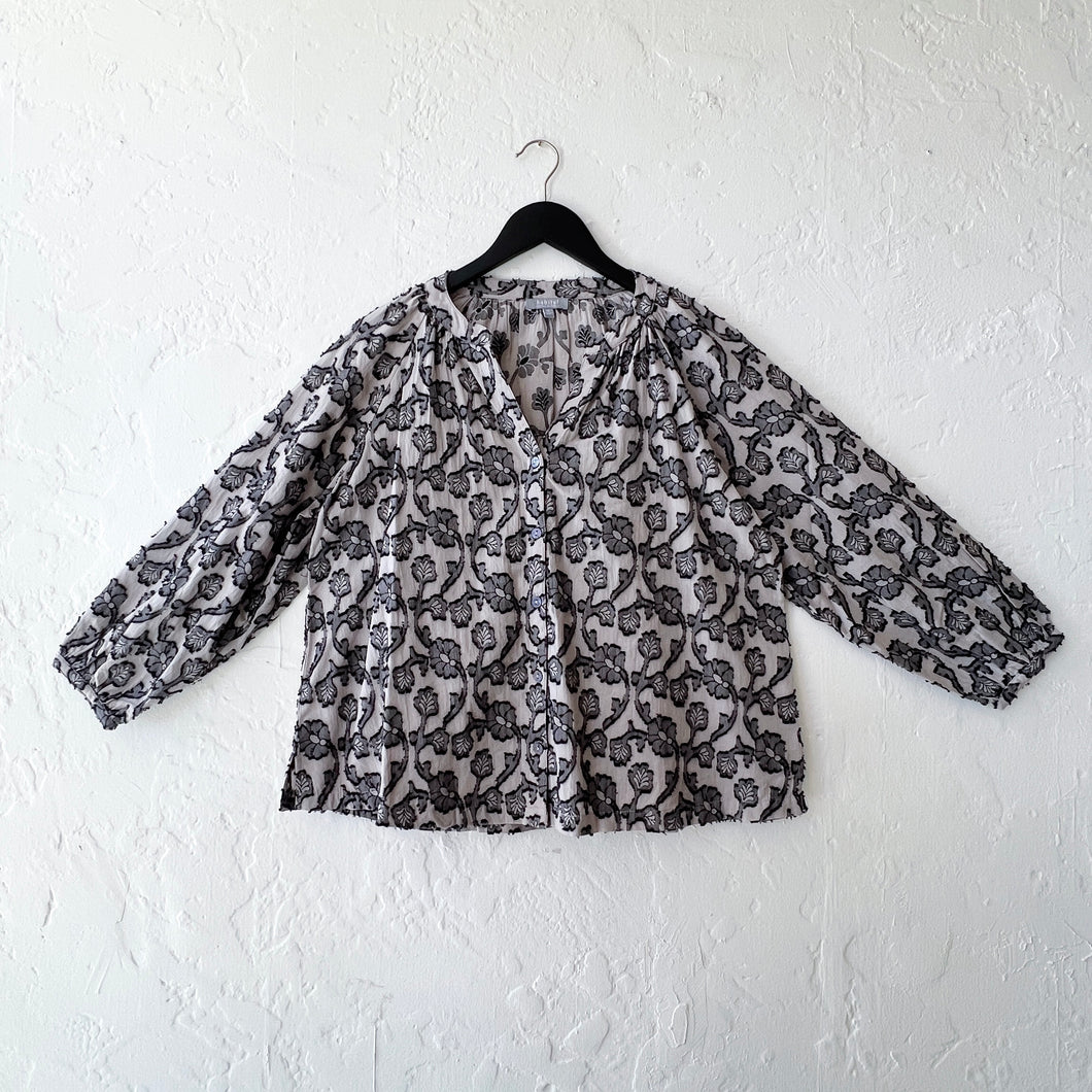 Habitat | Floral Jacquard Romance Shirt in Dove