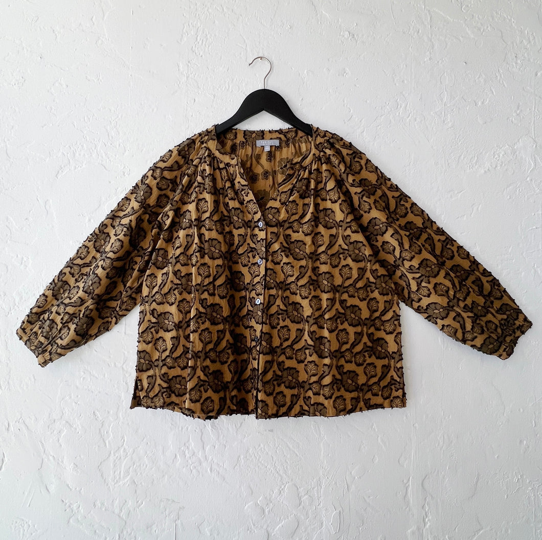 Habitat | Floral Jacquard Romance Shirt in Cumin