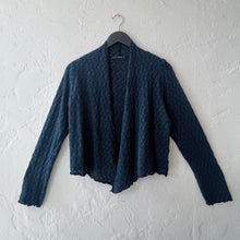 Load image into Gallery viewer, Cut Loose | Wavy Crochet Knit Cropped Cardigan in Etan
