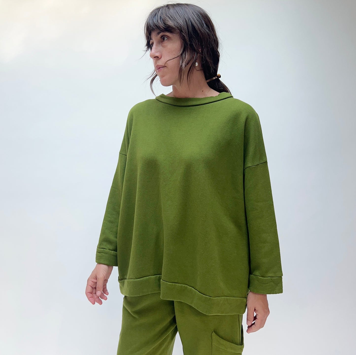 Bryn Walker | Alden Fleece Sweatshirt in Gremolata