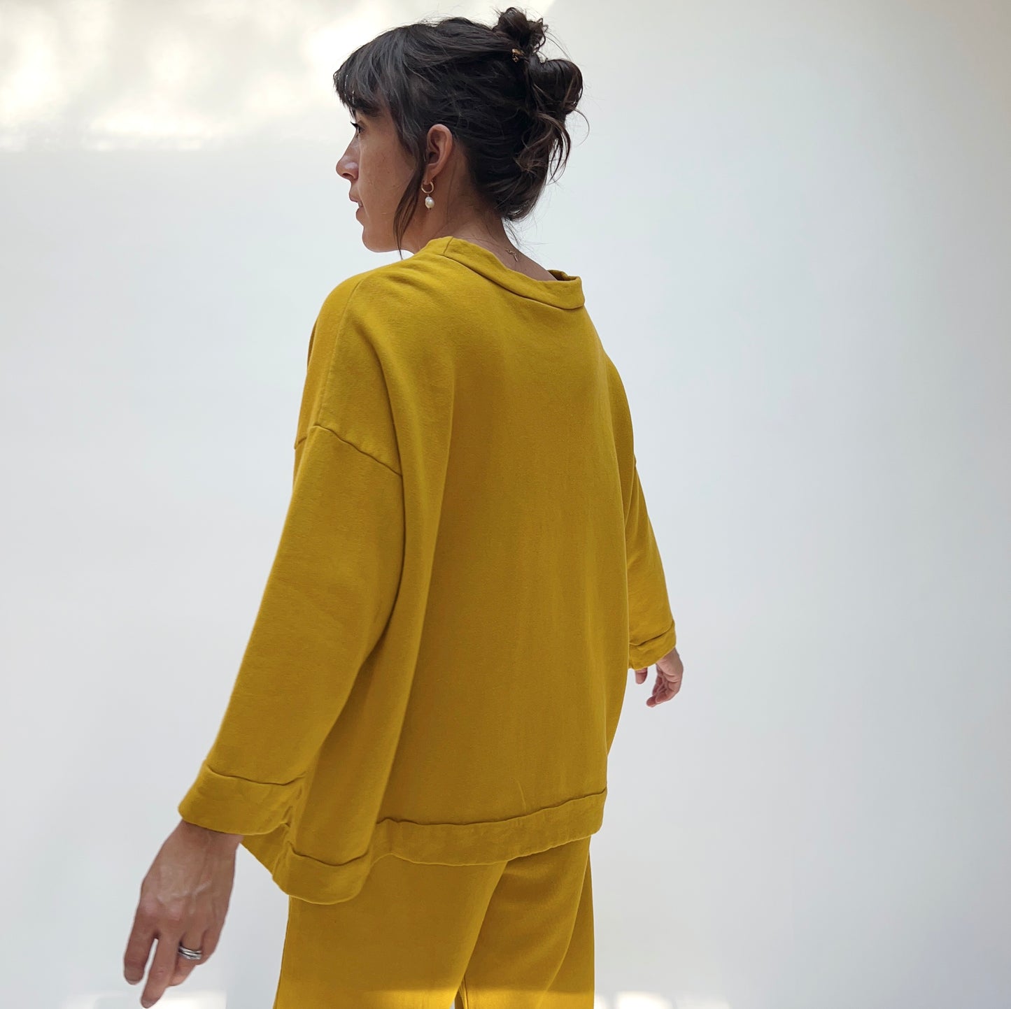 Bryn Walker | Alden Fleece Sweatshirt in Dandelion