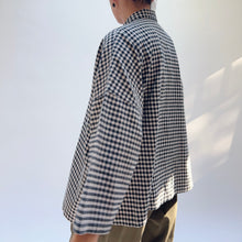 Load image into Gallery viewer, Eleven Stitch | Small Check Big Shirt in Cloud
