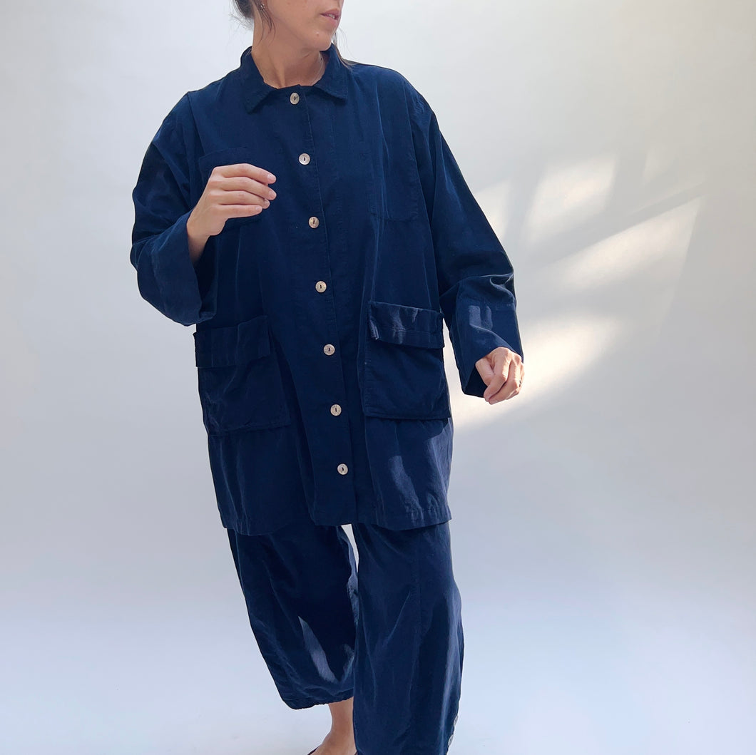 Eleven Stitch | Corduroy Four Pocket Jacket in Indigo