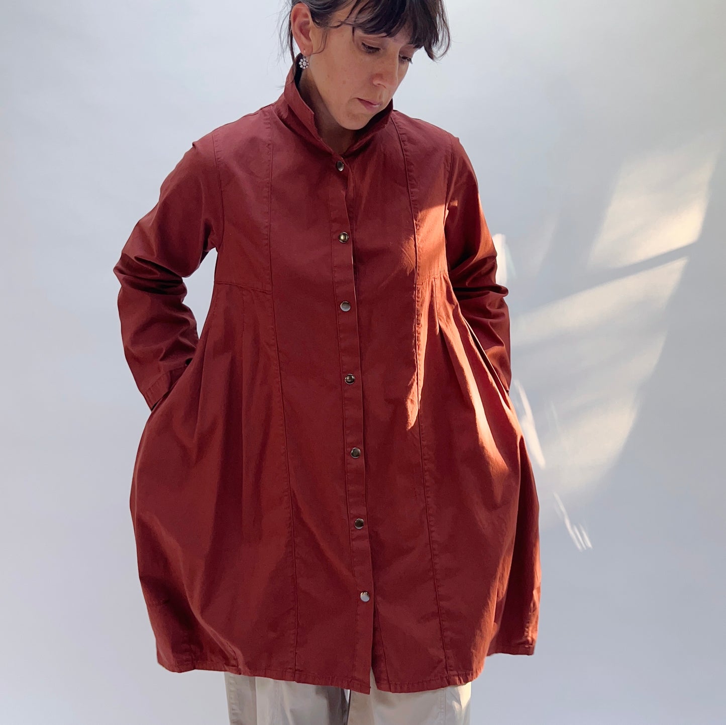 Darted Coat in Ginger Spice