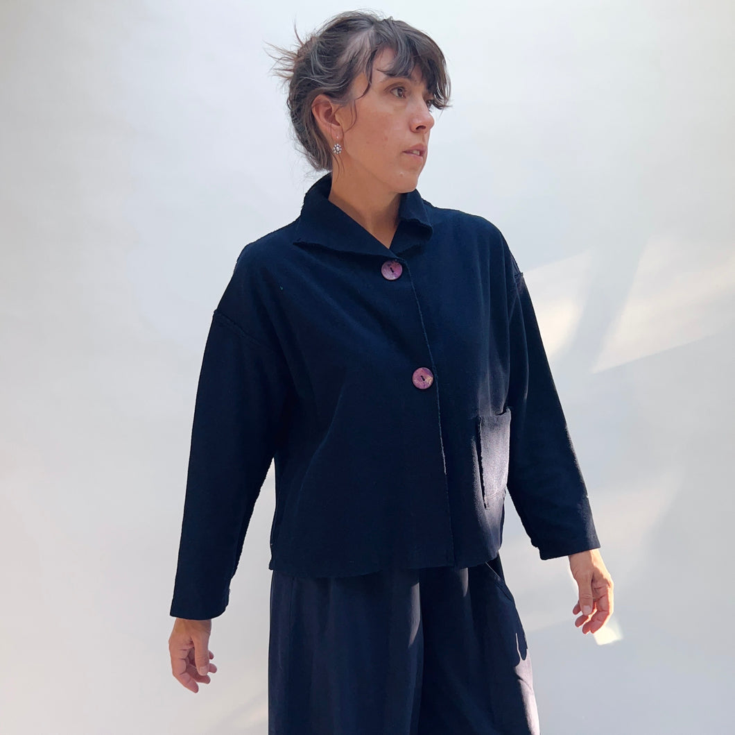 Eleven Stitch | Funnel Jacket in Indigo