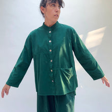 Load image into Gallery viewer, Eleven Stitch | Corduroy Drop Pocket Shirt in Blue Hunter
