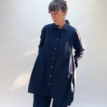 Load image into Gallery viewer, Eleven Stitch | Darted Coat in Indigo
