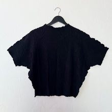 Load image into Gallery viewer, Vanite Couture | Dolman Short Sleeve Crinkle Top in Black
