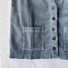 Load image into Gallery viewer, Cut Loose | Lux Corduroy V-Neck Button Down Vest in Seal
