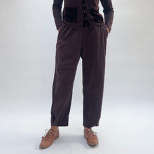 Load image into Gallery viewer, Cut Loose | Lux Corduroy Button Pleat Pant in Cola
