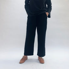 Load image into Gallery viewer, Cut Loose | Lux Corduroy Button Pleat Pant in Black
