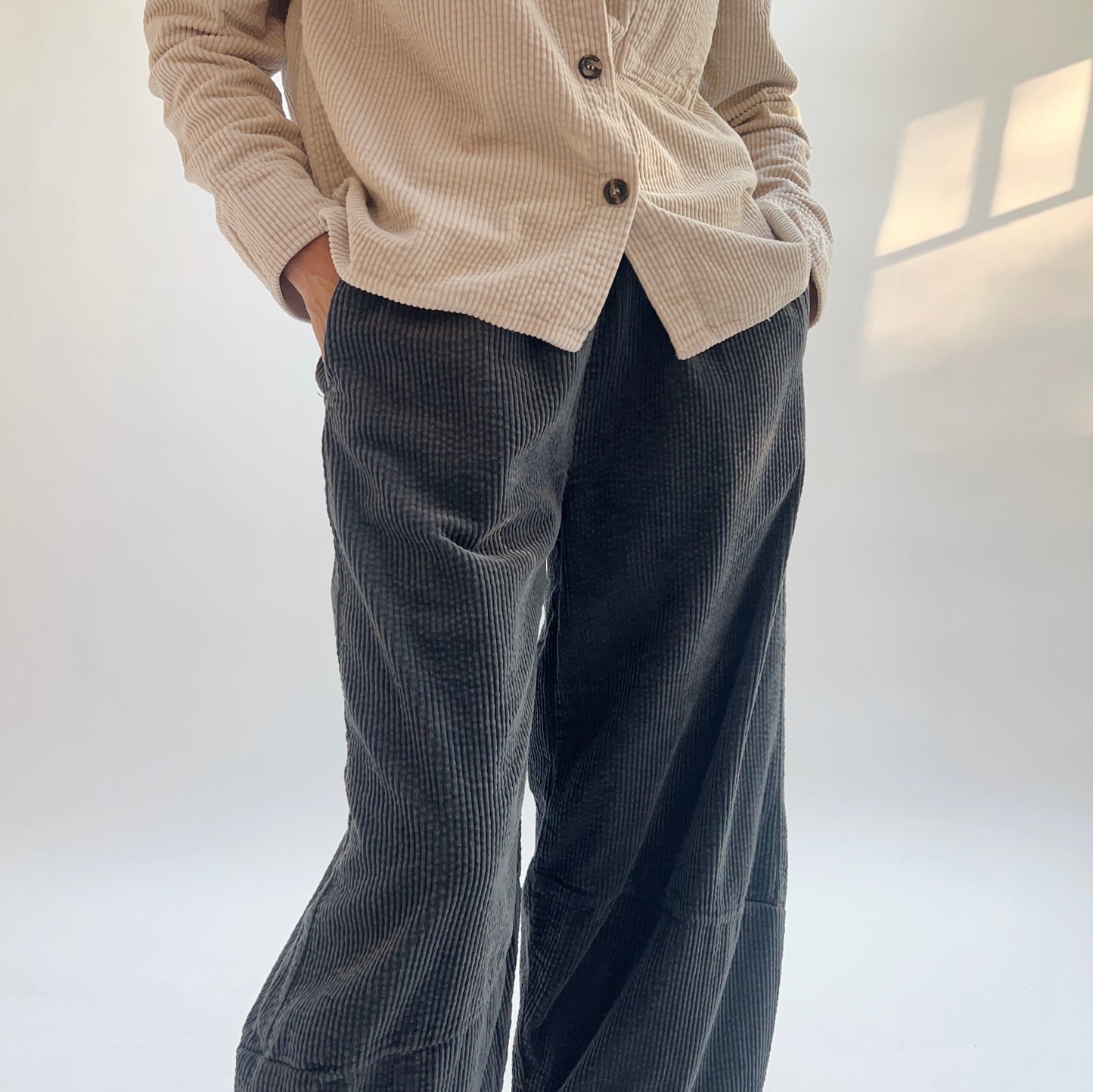 Cut Loose | Lux Corduroy Lantern Pant in Gull