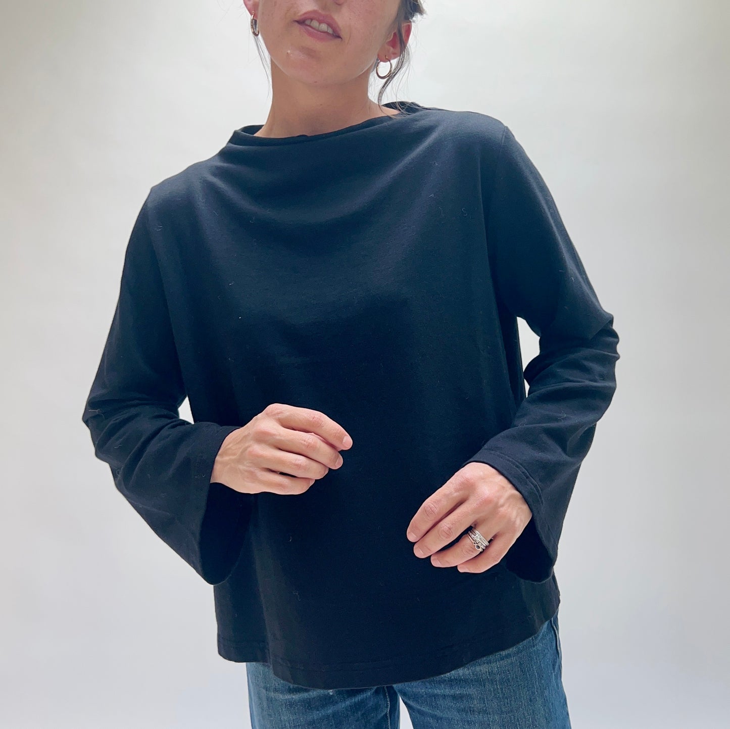 Bryn Walker | Belen Mockneck Shirt in Black