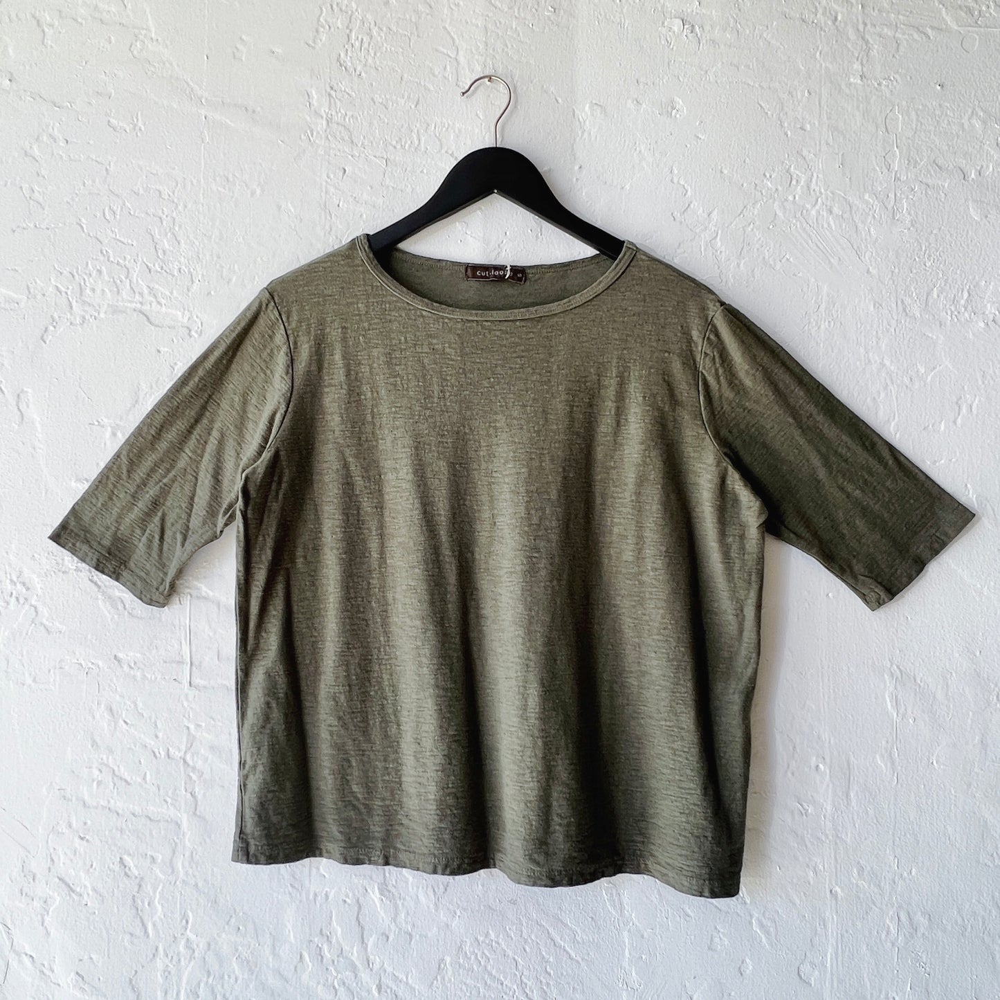 Elbow Sleeve Top in Kelp