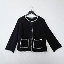 Load image into Gallery viewer, Habitat | Contrast Stitch Cardigan in Black
