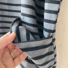 Load image into Gallery viewer, Cut Loose | One Size Fleece Pullover in Black &amp; Gull Stripe
