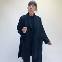 Load image into Gallery viewer, Olivia by Habitat | Boiled Wool Around Town Car Coat in Black
