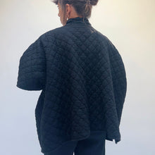 Load image into Gallery viewer, Cut Loose | Quilted Shawl Cardigan in Black
