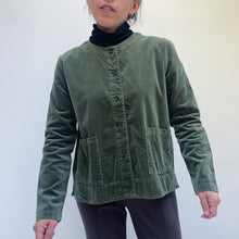 Load image into Gallery viewer, Cut Loose | Velour Crop Jacket in Kelp
