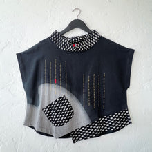 Load image into Gallery viewer, Yaza | Dip Dye Mockneck Top in Black
